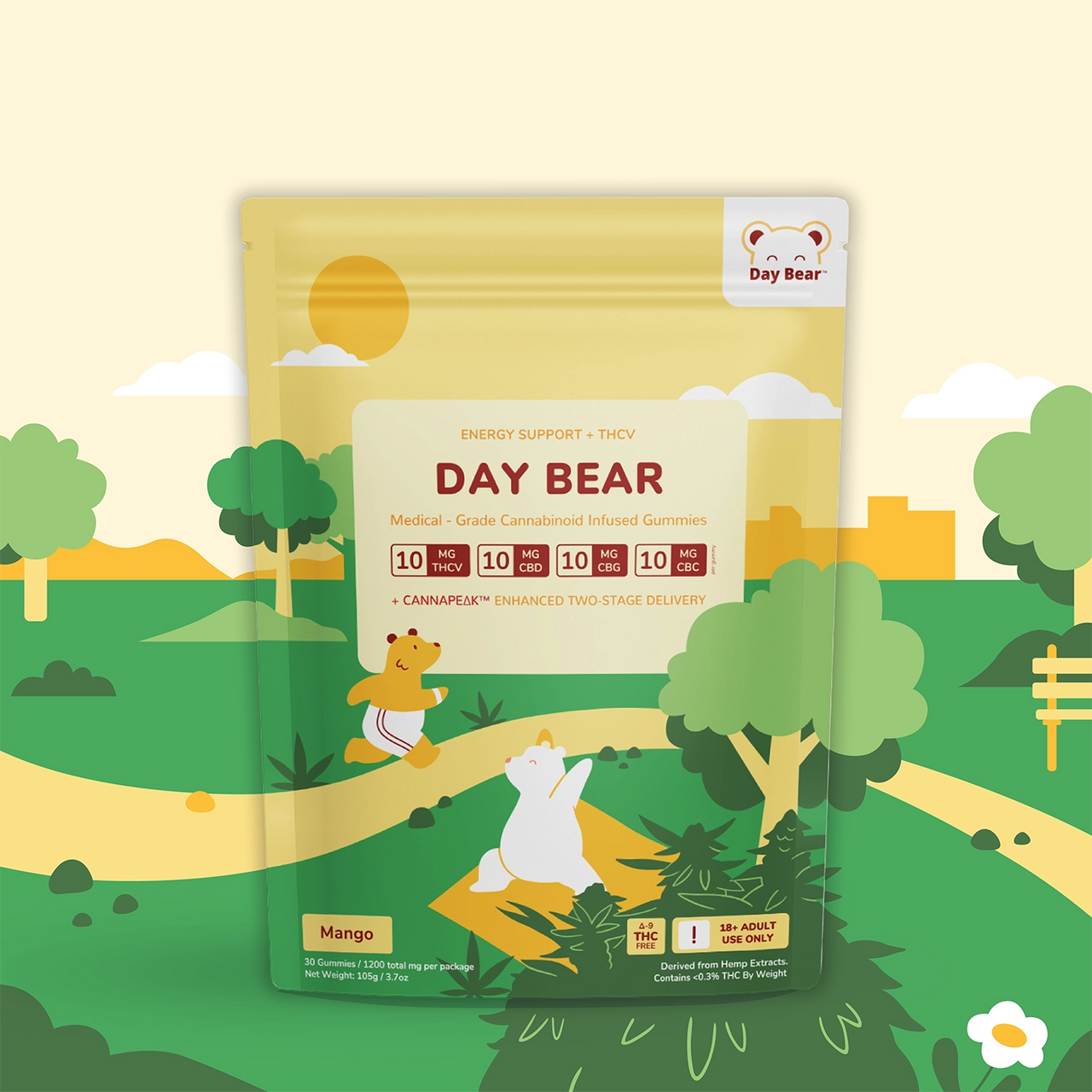 Day Bear (CBD/CBG/CBC/THCV) - Daily Support