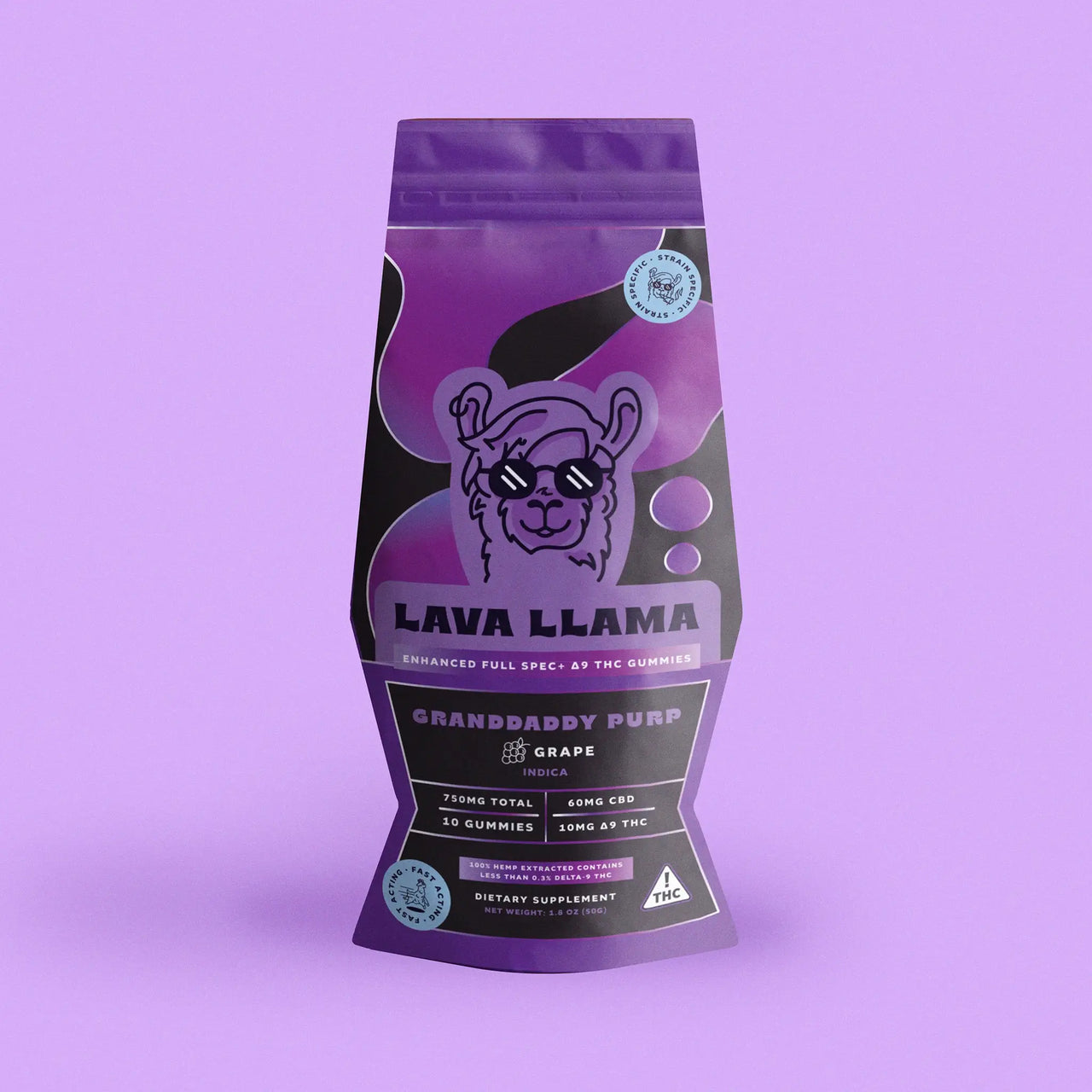 Lava Llama (CBD/Δ-9THC) - Grandaddy Purple