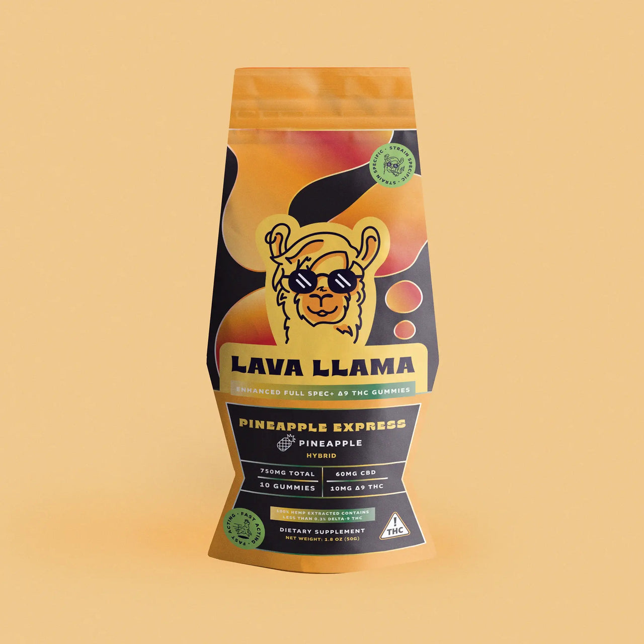 Lava Llama (CBD/Δ-9THC) - Pineapple Express